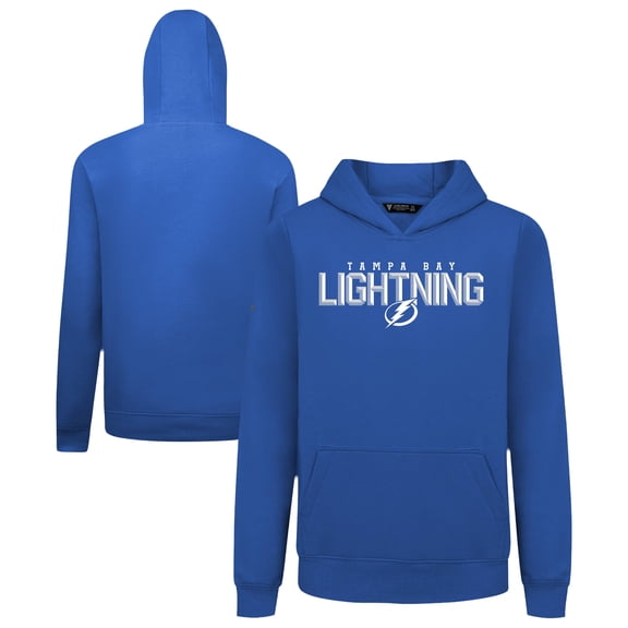 Youth Levelwear Royal Tampa Bay Lightning Podium Carve Pullover Hoodie
