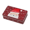 thumbnail image 2 of Caja de lata de caramelos,Contenedor de almacenamiento de caja de dulces decorativo,Caja de regalo para ,caja de azúcar,decoración navideña,Contenedor para Papá Noel rojo oscuro, 2 of 8