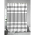thumbnail image 5 of Gray Geometric Shower Curtain, Fringe Waterproof Shower Curtain Set with 12 Hooks Lightweight Washable Fabric Shower Curtains for Bathroom 72x84 Inches, 5 of 6
