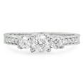 thumbnail image 4 of Dazzlingrock Collection 1.00 Carat (ctw) 10k Round Diamond 3 Stone Ladies Bridal Engagement Ring, White Gold, Size 6, 4 of 4