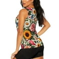 thumbnail image 3 of Womens Workout Tank Tops, Colorful Floral Sunflower Daisy A Racerback Tank Tops Quick Dry Vest Sleeveless Athletic Yoga Gym, 3 of 7