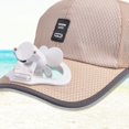 thumbnail image 4 of Ventilador de verano de refrigeración de béisbol sombrero de carga USB transpirable sombra ajustable de protección solar sombreros de refrigeración - Beige Baoblaze Gorra de béisbol Fan Cooling, 4 of 8
