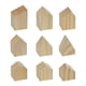 thumbnail image 2 of Bloques de madera con forma de flecha pequeña, bloques de madera sin terminar, cubos de pintura en blanco, bricolaje para el hogar 9 piezas, 2 of 9