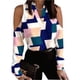 thumbnail image 1 of Pntutb Jersey con cuello en V para mujer con hombros descubiertos y tops de manga larga con estampado Pntutb Pntutb-4986, 1 of 8