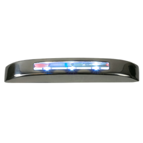 5" Stainless Steel and Blue Deluxe Courtesy Front Marine LED Light