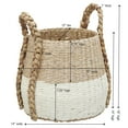 thumbnail image 2 of Household Essentials Cattail and Paper Terra Basket, Natural and Cream, 2 of 8