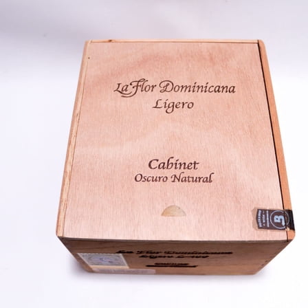 La Flor Dominicana Ligero L-400 Empty Wood Cigar Box 6.5" x 5.75" x 4.25"
