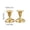 Gold, variant on Solid Color Candlestick Holder Pair Vintage Metal Candle Holders Set of 2 Minimalist Gold Silver Finish 2.76x2.76 Inch Small Modern Decor for Table Centerpiece Wedding Romantic Dinner