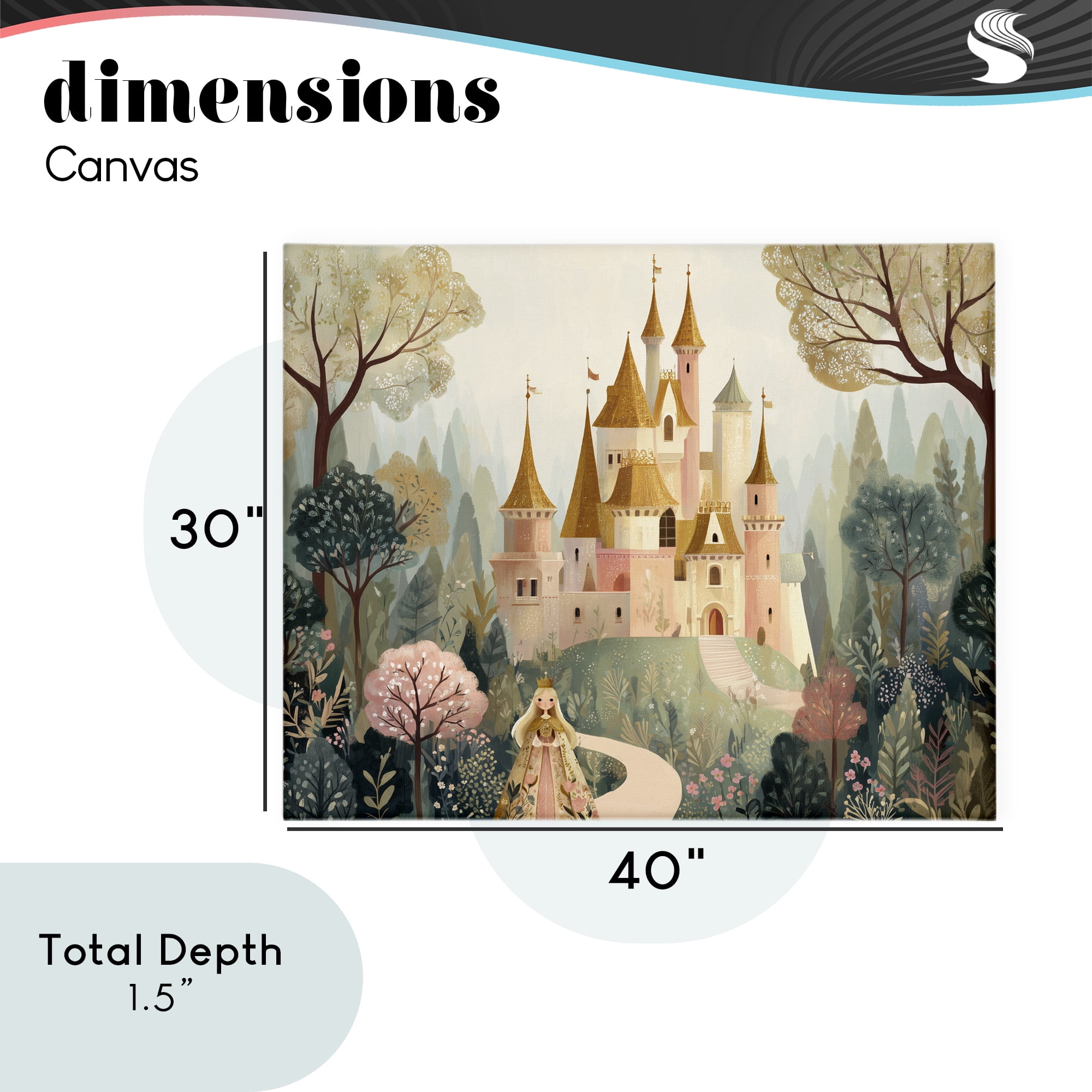 Stupell Industries Whimsical Castle Path Canvas Wall Art, design by Christine Simpson Art