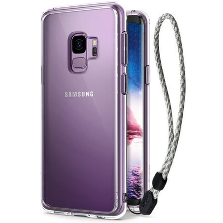 Galaxy S9 Case, Ringke [FUSION] Ergonomic Crystal Transparent [Drop Defense] PC Back Bumper Drop Protection Shock Absorption Technology Cover with Wrist Strap for Samsung Galaxy S9 (2018) - (Best Clear Pc Case)