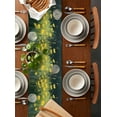 thumbnail image 2 of Spring Floral Table Runner 48 Inches, Modern Oil Painting Yellow Green Botanical Bed Runner Dresser Scarves Tabletop for Indoor Outdoor Parties/Ceremony/Banquet, 13" x 48", 2 of 8