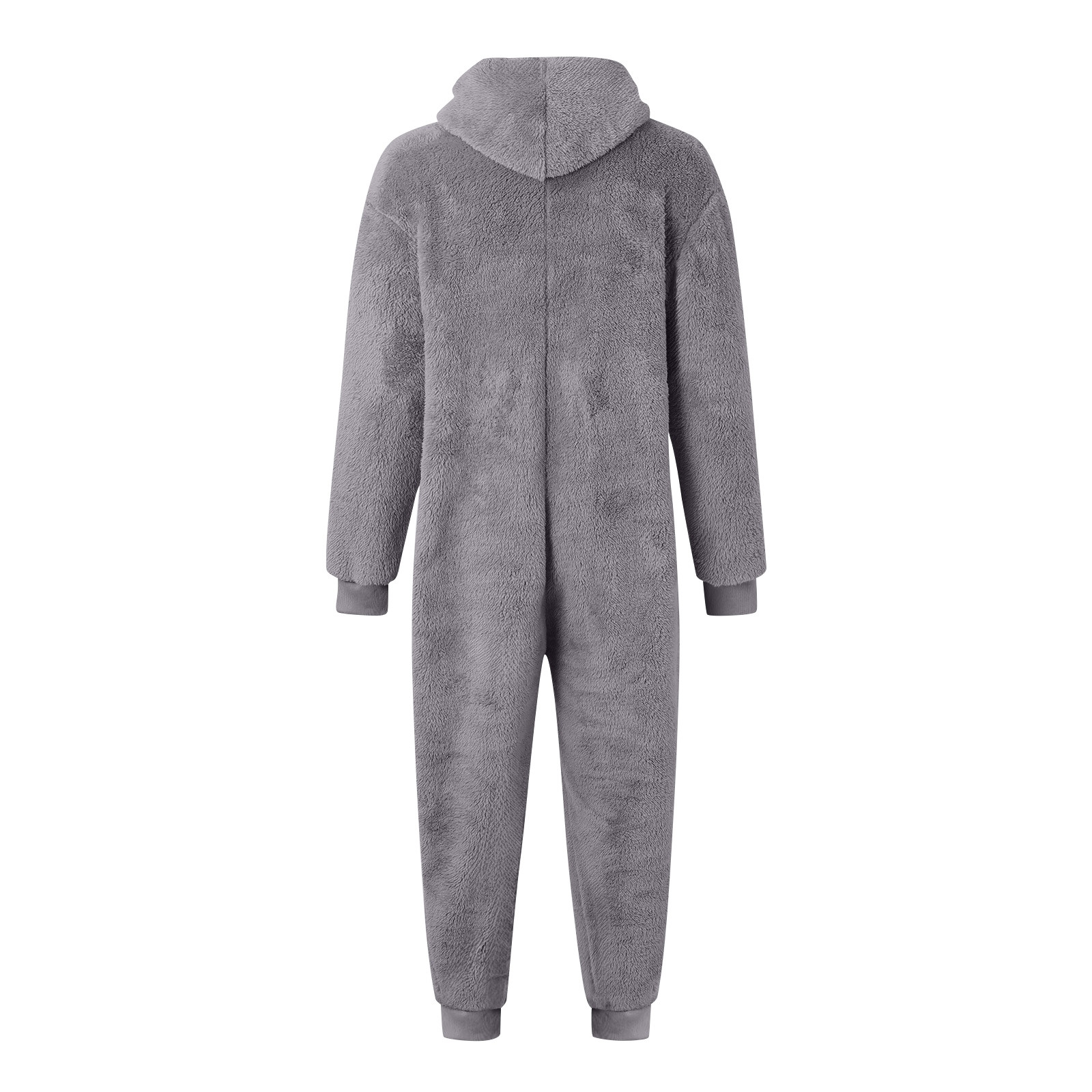 Adeawade Boys Onesie 9-10 Years Long Sleeve Round Neck Boys Warm Hooded Onesie Jumpsuit Winter Warm Lined Pajama Outfit For Toddler Kids Basic Wear Grey
