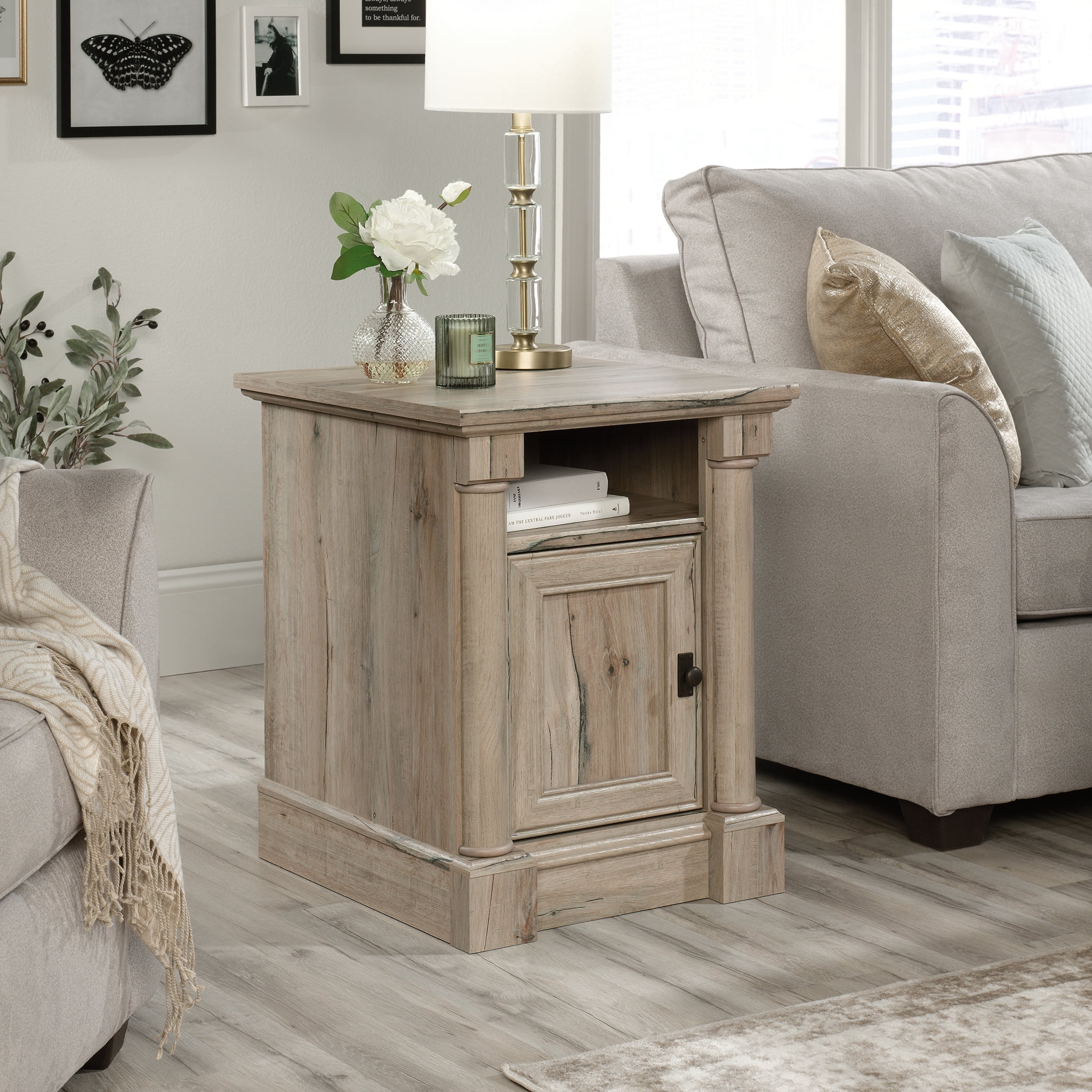 Sauder Palladia, Side Table Split Oak Finish