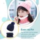 thumbnail image 5 of Qarigey Gorros de invierno para mujer, gorros decorativos a la moda, gorro grueso, bufanda, cuello de piezas de punto de ganchillo encantador Sombreros Azul oscuro Qarigey AP010453-07, 5 of 6