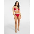 thumbnail image 3 of Time and Tru Women's and Women's Plus Size Contrast Banded Bikini Top, Sizes XS-3X, 3 of 5
