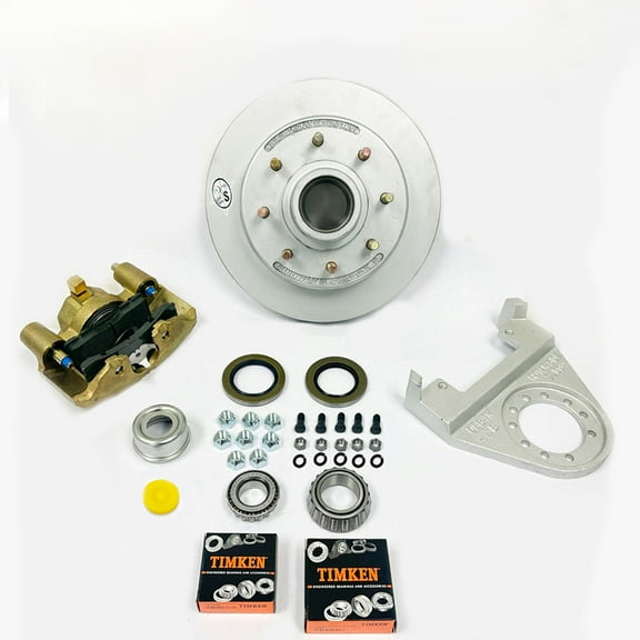 Southwest Wheel Pro 7,000 lbs. Gold Finish Disc Trailer Axle Brake Kit for One Wheel