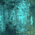 thumbnail image 1 of Ahgly Company Indoor Square Oriental Turquoise Blue Industrial Area Rugs, 4' Square, 1 of 4