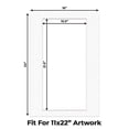 thumbnail image 2 of Oyster Shell White Picture Frame Mat for 16x24 Frames - Fits 11x22 Photos - 10 Mats, 2 of 7