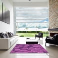 thumbnail image 7 of Ahgly Company Machine Washable Indoor Round Transitional Dark Magenta Purple Area Rugs, 4' Round, 7 of 7