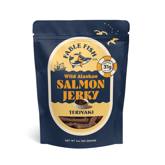 Fable Fish Co Teriyaki Wild Salmon Jerky