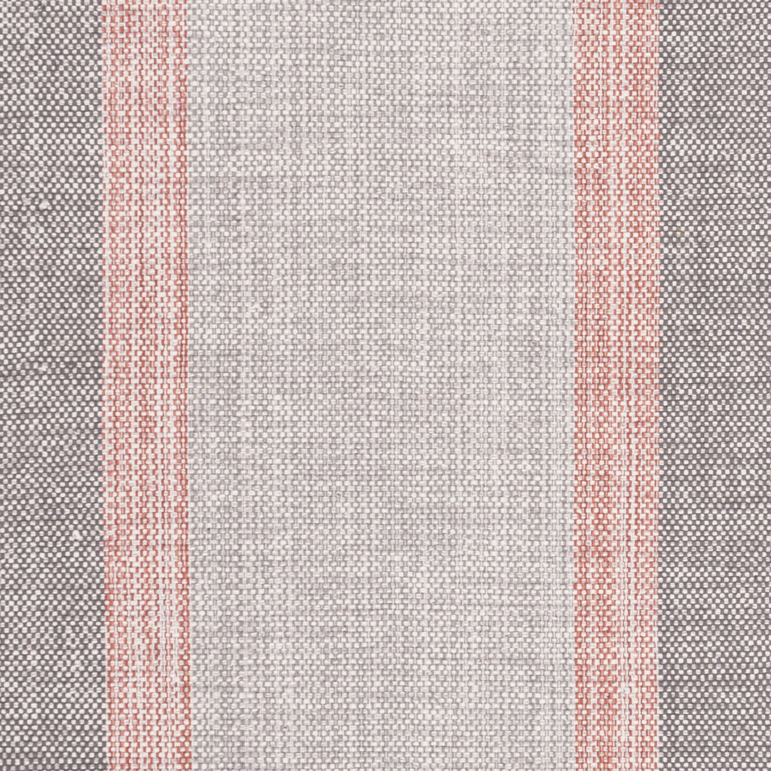 SAFAVIEH Montauk Sharlene Solid Striped Cotton Runner Rug, Terracotta/Grey, 2'3" x 7'