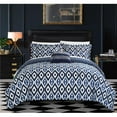 thumbnail image 1 of Chic Home DS2846-US Laila Ensemble de Housse de Couette Réversible de 4 Pièces & 44; Marine - Grand, 1 of 1
