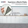 thumbnail image 5 of PowerSellerUSA Vinyl Self Adhesive Floor Tiles, 20 Pcs 12" x 12" with 1.2 mm Thick Contemporary Modern Design Peel and Stick Floor Tile Stickers, Square Flooring Tiles for Kitchen, Gray Cloud Marble, 5 of 8