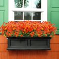 thumbnail image 4 of Morttic Artificial Fake Flowers, 12 Bundles Outdoor UV Resistant Greenery Shrubs Plants Indoor Outside Hanging Planter Home Garden Decor (Orange), 4 of 7
