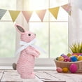 thumbnail image 4 of Easter ornament decor,Simulation Bunny Figurine Easter Tabletop Decoration Festival Art Rabbit Craft Ornament,Pink, 4 of 5