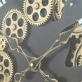 thumbnail image 5 of Yosemite Home Decor Modern Metal Paris II Gear Clock in Black, 5 of 7