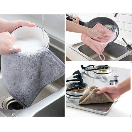 Kitchen Dish Cloth Cleaning Cloth Hanging Wash Cloths Household Washing ...