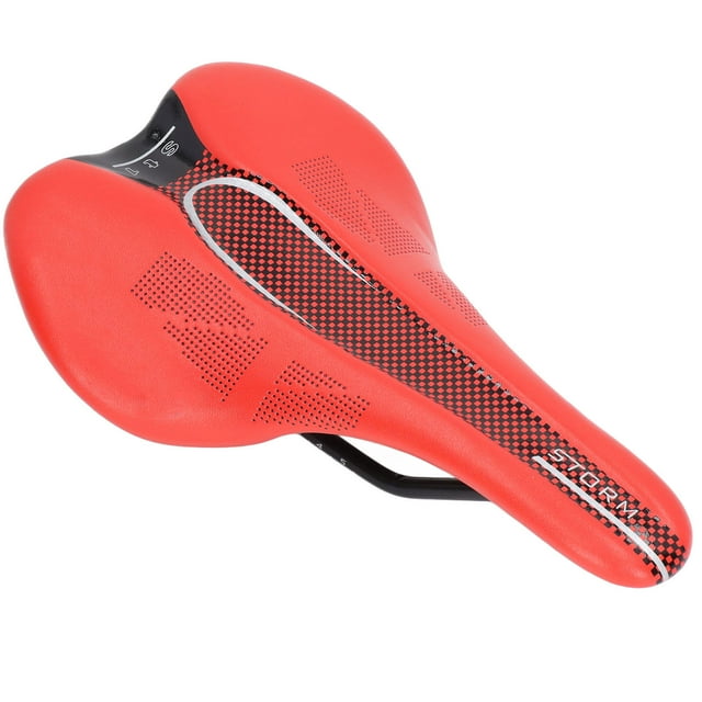Mountain Bike Saddle, Ergonomic Design Universal Mountain Bike Cushion For Folding Bikes Red