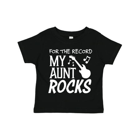 

Inktastic For the Record My Aunt Rocks Gift Toddler Boy or Toddler Girl T-Shirt