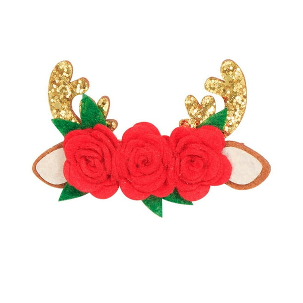 Naiovety Horquilla de Navidad, adornos adorables para la cabeza, adornos para el pelo de Navidad para mujeres y niñas, accesorio para ropa Kits de decoración para fiestas Tipo 1