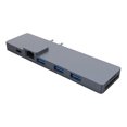 thumbnail image 1 of Adaptador Hub USB C 8 en 1 Tipo C Hub con Thunderbolt 3 4K HD 3 Puertos USB 3.0 Lector de tarjetas SD TF Speravity EL3284-00B, 1 of 2