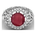 thumbnail image 1 of 4.5 CT Round Shape Ruby Glass Filled 925 Sterling Silver Solitaire Women Cocktail Wedding Ring, 1 of 3