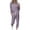 Purple, variant on Scyoekwg Athletic Set for Women Casual Fashion Loose Fall Outfits Solid Color Crewneck Long Sleeve Tops Elastic Waist Jogger Pants Athletic Set Outfits (Blue,XL)