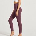 thumbnail image 6 of Ovbmpzd Slim-Leg Yoga Pants Womens Petite Ladies Coffee Leggings Long Casual High Waist Leggings,L, 6 of 6