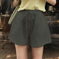 thumbnail image 2 of Women's Plus Size Linen Shorts - Wide Leg Beach Casual 5 Summer Pants | Yubnlvae | Women's Plus Size Wide Leg Pants Home And Beach Hot Pants Summer (C | M), 2 of 6