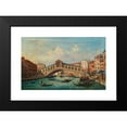 thumbnail image 2 of Giovanni Grubas 18x13 Black Modern Framed Museum Art Print Titled - Venice, the Rialto Bridge in Venice, 2 of 5