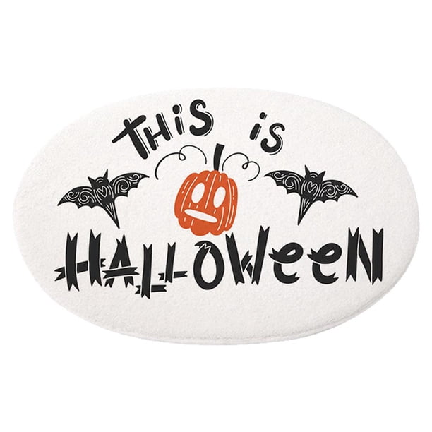Felpudo de poliéster de Halloween. ¡Esto es Halloween! Decoración para recibidor o entrada. Los 40x60cm