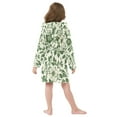 thumbnail image 7 of FORMRS Niños Bathrobe Unisex Hooded Robe Soft Plush Pajamas Sleepwear, Size 7-9T, Green Floral, 7 of 7