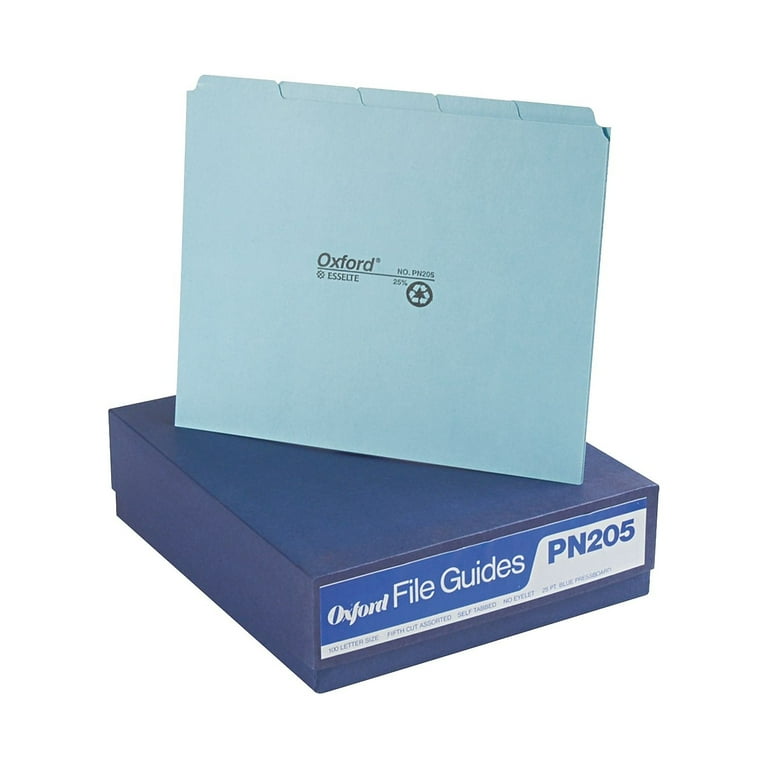 Blank Top Tab File Guides, 1/3-Cut Top Tab, Blank, 8.5 x 11, Blue, 100/Box Blank Top Tab File Guides, 1/3-Cut Top Tab, Blank, 8.5 x 11, Blue, 100/Box