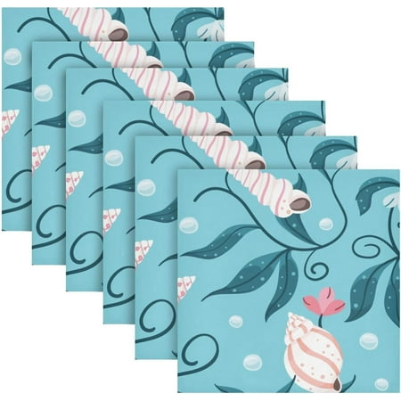 

BESTKITTY Orange and White Starfish Cloth Napkins 20x20 Inch Washable Dinner Napkins Soft Comfortable Reusable Cloth Napkins for Dinning Wedding Festivals Party (Set of 6)