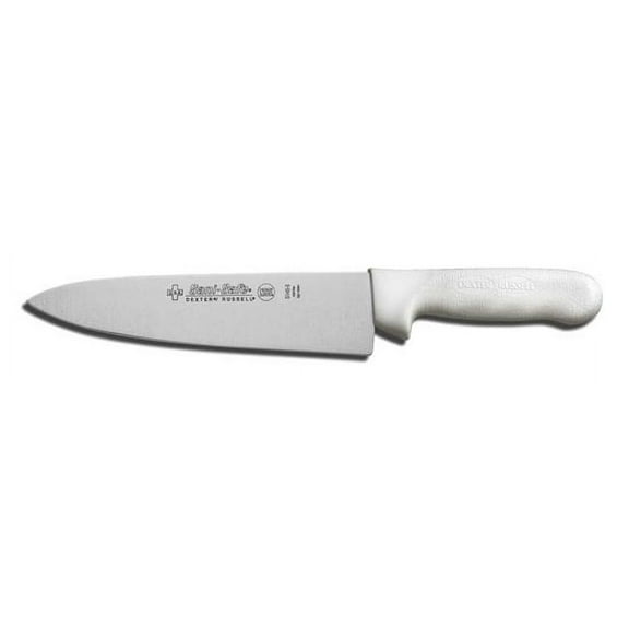 Dexter-Russell 8" Chef's Knife, S145-10PCP, Sani-Safe Series, High-Carbon Stainless Steel Blade, Slip-Resistant White Handle, Made in USA‌​​‌​‍​​‌‌​‌‌‍​​