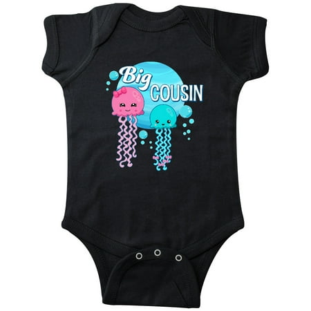 

Inktastic Big Cousin cute jellyfish Gift Baby Boy or Baby Girl Bodysuit