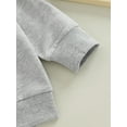 thumbnail image 6 of Gureui Toddler Infant Baby Boys Girls Casual Pullovers, Long Sleeve Round Neck Letter Print Ribbed Cuffs Sweatshirts, 6 of 8