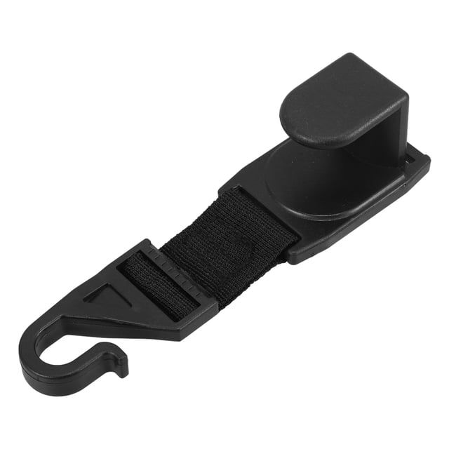HEALEEP Car Back Seat Storage Hook Sleek Black ABS for Vehicle Organization 1Pcs