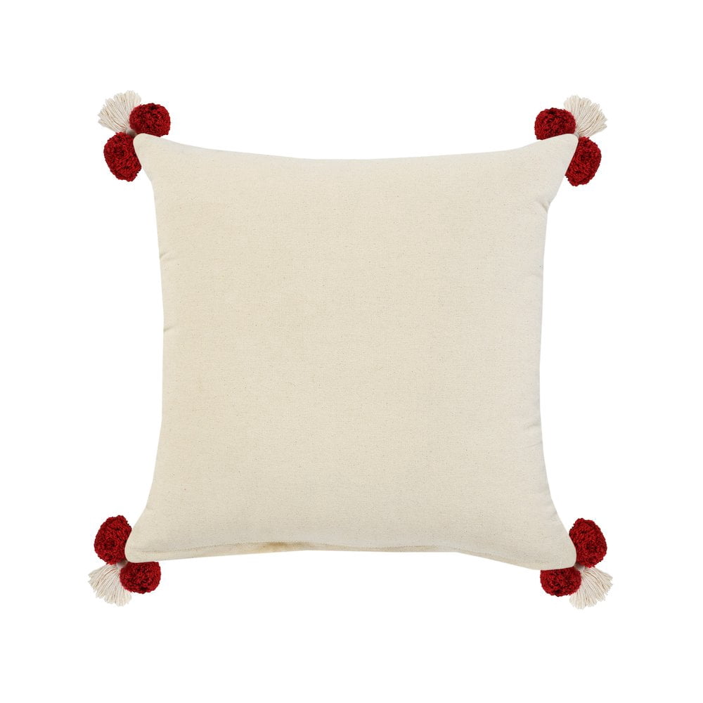Harlow Hill Heute Red/Cream Geometric Kids/Tween Cotton Throw Pillow Cover, 20" x 20"