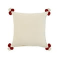 thumbnail image 3 of LR Home Ox Bay Hand-stitched Red/White Geometric All-Natural Cotton Pillow Cover, 3 of 8